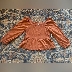 NWT Old Navy womens dusty rose bohemian top size XL